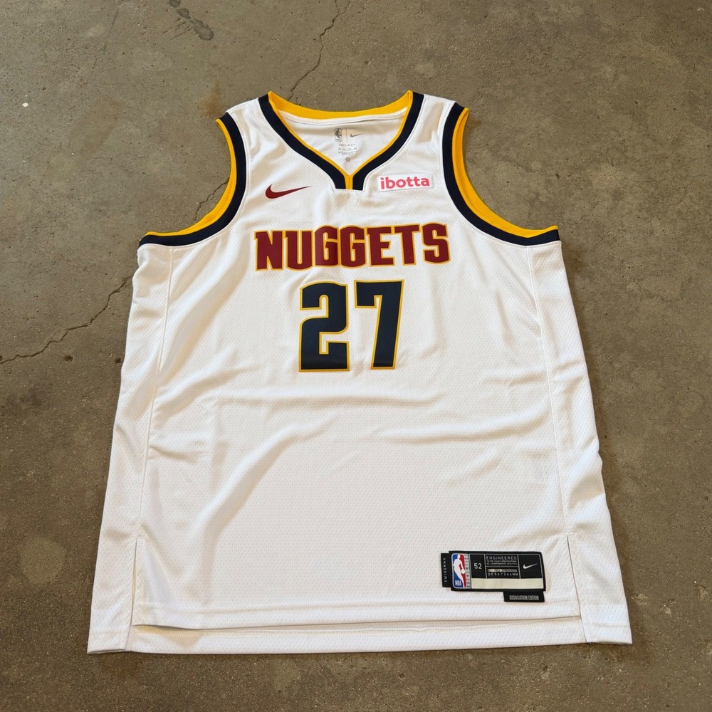 AUTHENTIC Nike Jamal Murray Denver Nuggets Jersey Mens XL White Swingman